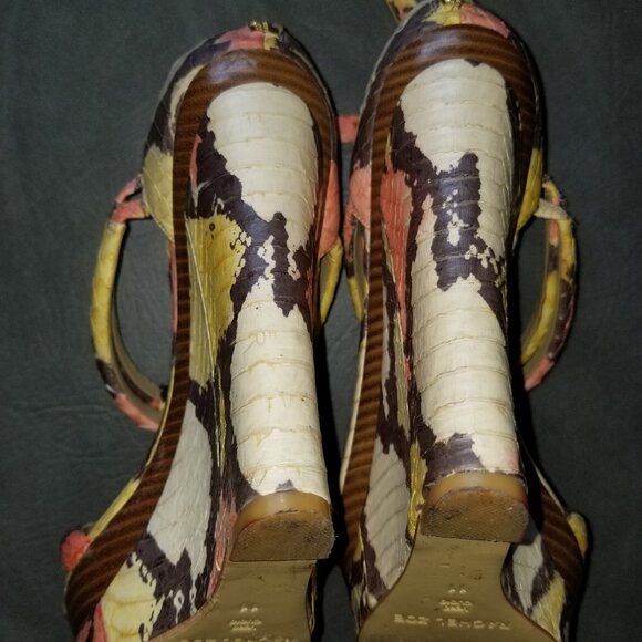 Colorful snake skin platform wedges with 6 inch heels - Picture 8 of 10
